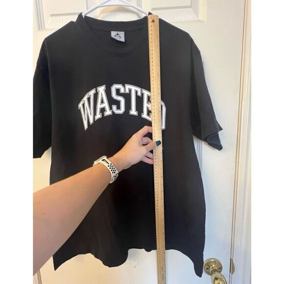 NWOT Wasted Collective “WASTED” Black Men’s T-Shirt Size Large - Picture 5 of 8